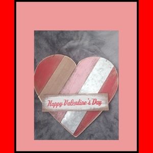 Wood heart valentine's day